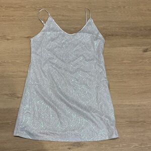 Sparkling Silver Slip Dress